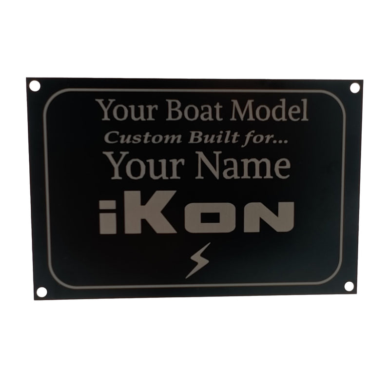 Load image into Gallery viewer, iKon Boats - 4x6 inch Custom Engraved "Built For" Plate
