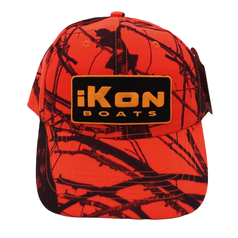 Load image into Gallery viewer, iKon 6-Panel Twill Mossy Oak® Camo Hunting Cap - Hunter Orange
