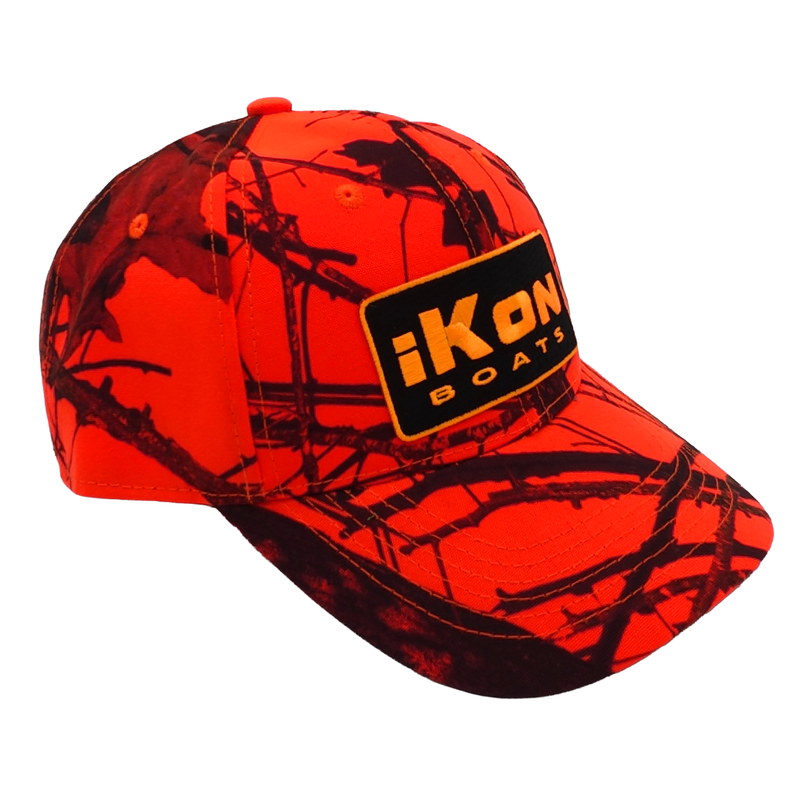Load image into Gallery viewer, iKon 6-Panel Twill Mossy Oak® Camo Hunting Cap - Hunter Orange

