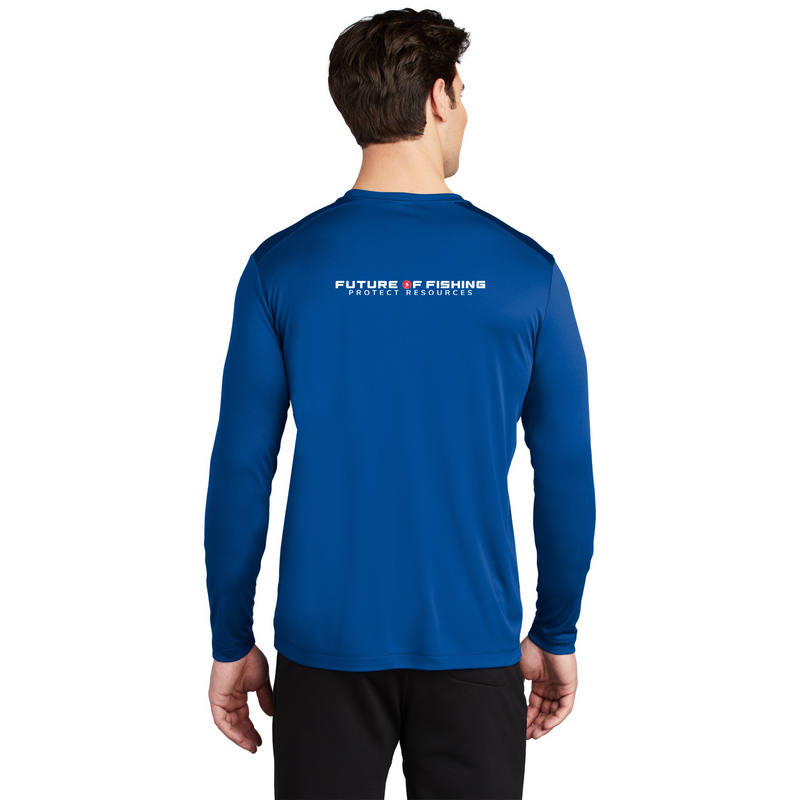 Load image into Gallery viewer, iKon Boats UPF 50 Performance Long Sleeve Shirt- Royal Blue Future of Fishing
