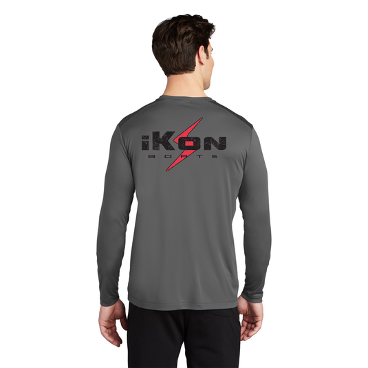 iKon Boats UPF 50 Performance Long Sleeve Shirt - Bolt - Gray
