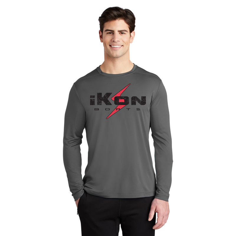 Load image into Gallery viewer, iKon Boats UPF 50 Performance Long Sleeve Shirt - Bolt - Gray
