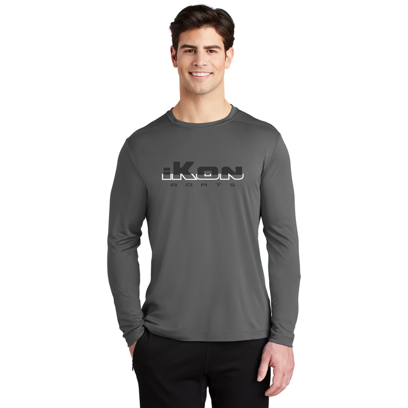 Load image into Gallery viewer, iKon Boats UPF 50 Performance Long Sleeve Shirt - BoxOut - Gray
