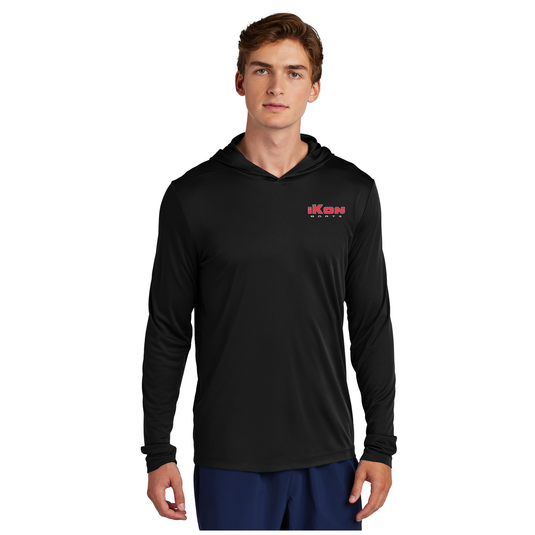iKon Boats Hooded UPF 50 Performance Long Sleeve Hoodie - Black