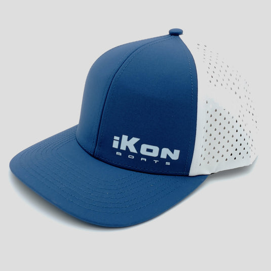 iKon 6-Panel Dryfit Performance Snapback Hat - Blue