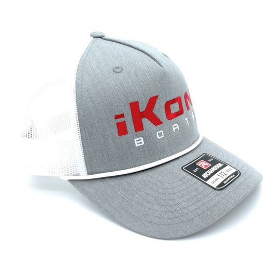 iKon Trucker Rope Hat - Gray/White